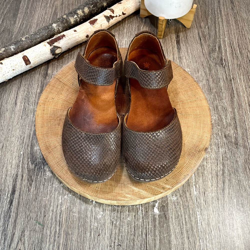 The Art Company 0384 Creta Shoes in Brown Textured Leather Size 40/10
